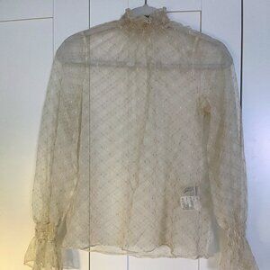Sparkly, sheer turtleneck blouse, perfect for layering